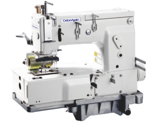 十二针平台型勾针纵向双重环缝链式折布车