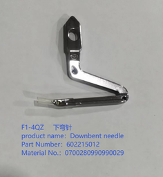 Downbent needle